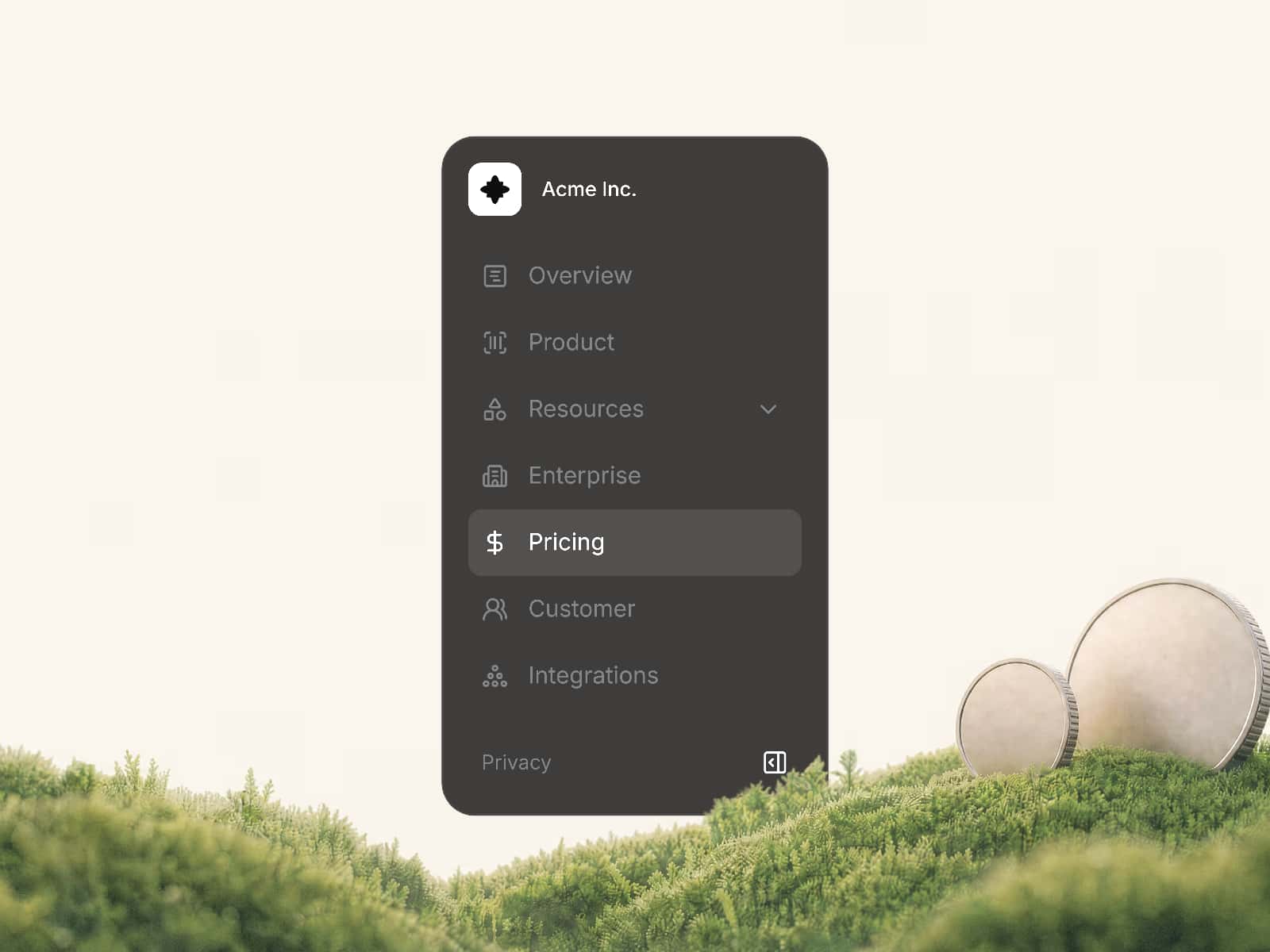 Sidebar Dock Menu